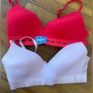 2 Victoria’s Secret wireless pink bras
